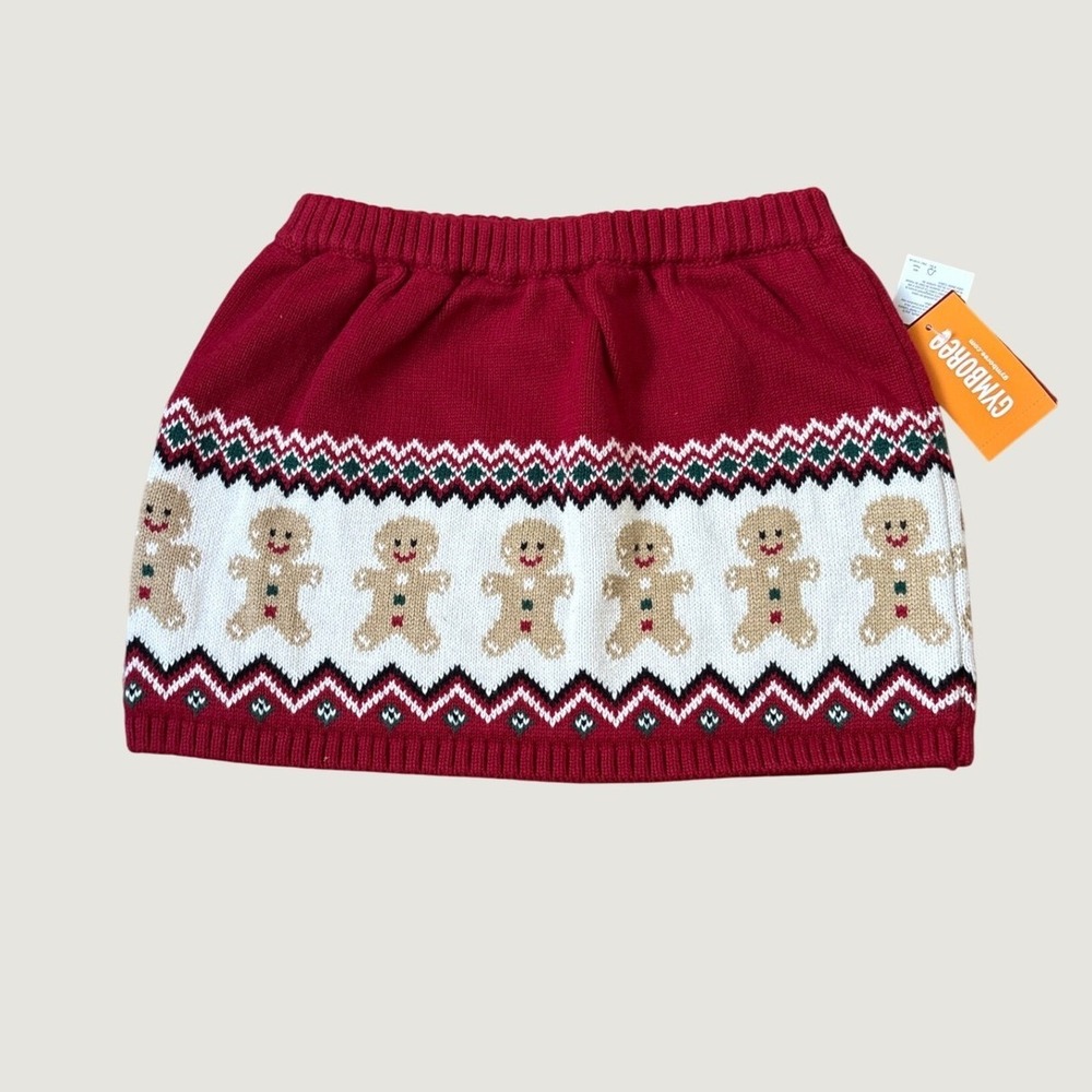 Gymboree Gingerbread Sweater Skirt Girls Red Holiday Fair Isle NWT SIZE 3T